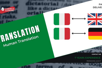 translate english to italian and manual italian translation