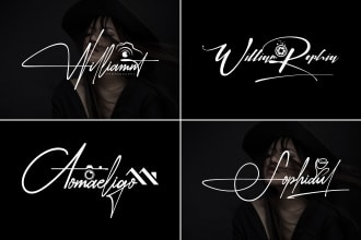 design handwriting, signature, scripted, cursive, photography logo