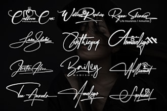 design handwriting, signature, scripted, cursive, photography logo