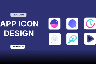 design creative flat app icon for android and ios