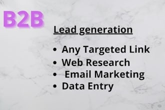 do b2b lead generation, find email and contact info by web research