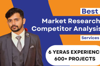 do a comprehensive market research and competitors analysis
