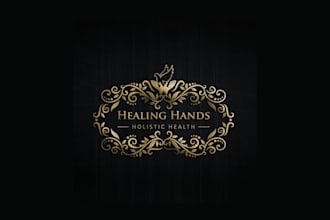 design best quality excellent healing hands holistic health logo