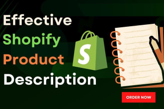 write shopify descriptions SEO optimized