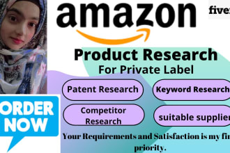 do amazon product research for private label and product analyzation