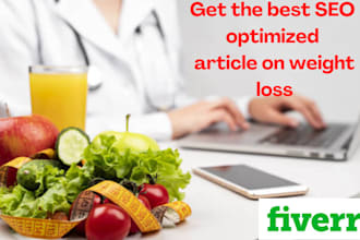do SEO articles on weight loss and health within 24 hours