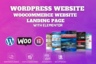 clone, redesign, clean and responsive wordpress website design by elementor pro