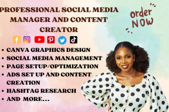 instagram social media manager tik tok social media manager and content creator
