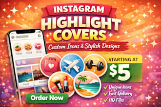 create a custom modern instagram highlight cover