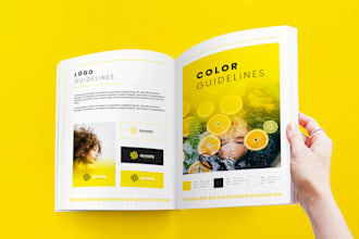 design 3 modern minimal logo with corporate brand guide