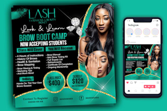 create elegant beauty, wellness spa flyers and brochures