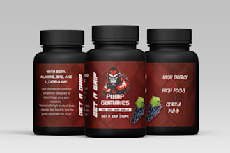 do premium supplement label design, product label packaging