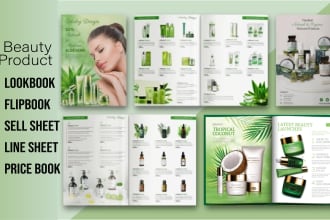 make flipbook for beauty product catalog, lookbook, sell sheet, price book