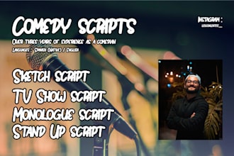 write witty stand up comedy scripts for you, just tell me