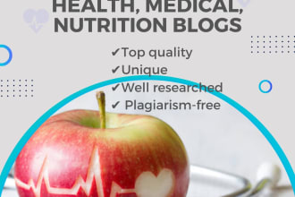 write health, medical and nutrition articles as a dietitian