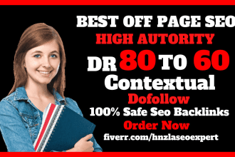 do DR 80 to 60 seo homepage contextual dofollow backlinks