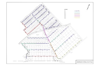 do infrastructure work of water sewer and rainwater system drawings