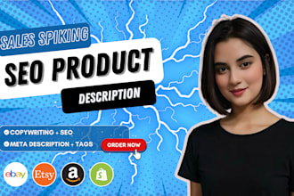 write a sales spiking SEO amazon, shopify, and esty product listing description