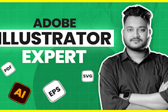 do adobe illustrator work, image to vector and custom illustration