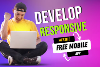 be your front end web developer using HTML, CSS, javascript, react
