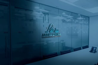 design clean house, janitorial and commercial cleaning logo