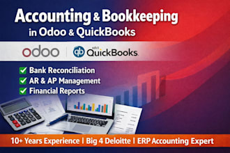 provide professional bookkeeping in odoo erp and quickbooks