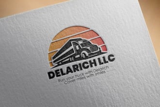 do logo design trucking delivery transports automotive logistics