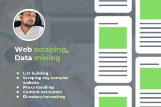 do web scraping and data mining, lead generation