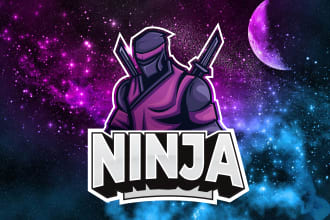 design discord text, twitch, discord server logo, mascot
