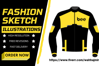 draw fashion design illustrations digital sketch