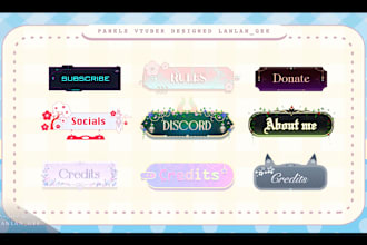create unlimited custom twitch panels for streamer  vtuber