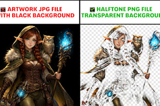 convert dtf, dtg print designs to halftone for perfect printing