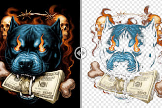 convert dtf, dtg print designs to halftone for perfect printing