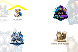 design pet, cat, dog, app, animal, twitch, gaming, mascot cartoon, esports logo