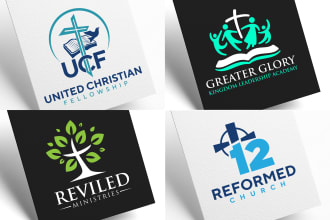 create modern minimalist and church logo design
