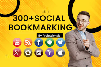 create 300 social bookmarks backlinks for google ranking