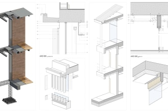 do architectural drawing, 2d and 3d construction details