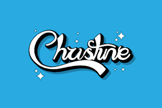 do typography, calligraphy and scripted logo