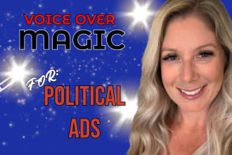 record an american female voice over for your political campaign
