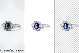 do high end product retouching, product photo editing and amazon listing fast