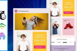 design responsive mailchimp, klaviyo email template