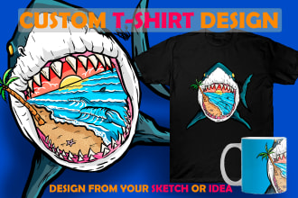 illustrate a custom tshirt design