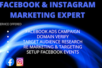 setup and manage your facebook and instagram ads campaign