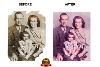restore old photos, colorize old photos within 3 hrs