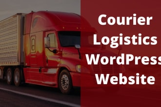 design courier logistics wordpress website with live tracking system
