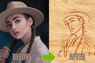 transform photos into realistic woodcuts