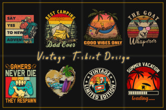 make vintage typography t shirt design or custom retro and bulk t shirt design