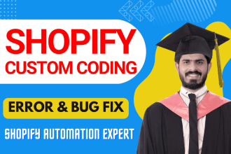 shopify custom coding expert website bug fixes and shopify customization