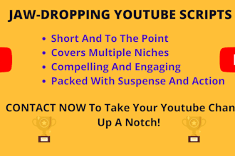 write or revise youtube video script in 24 hours