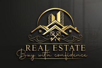do real estate, property, construction, roofing logo